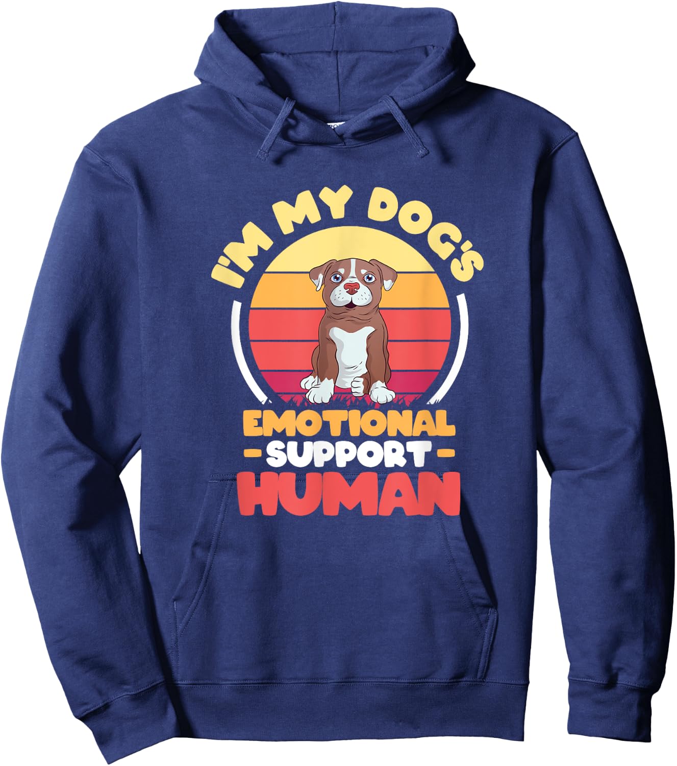 I'm My dog's Emotional Support-Human. Hoodie - Hoodie | Navy