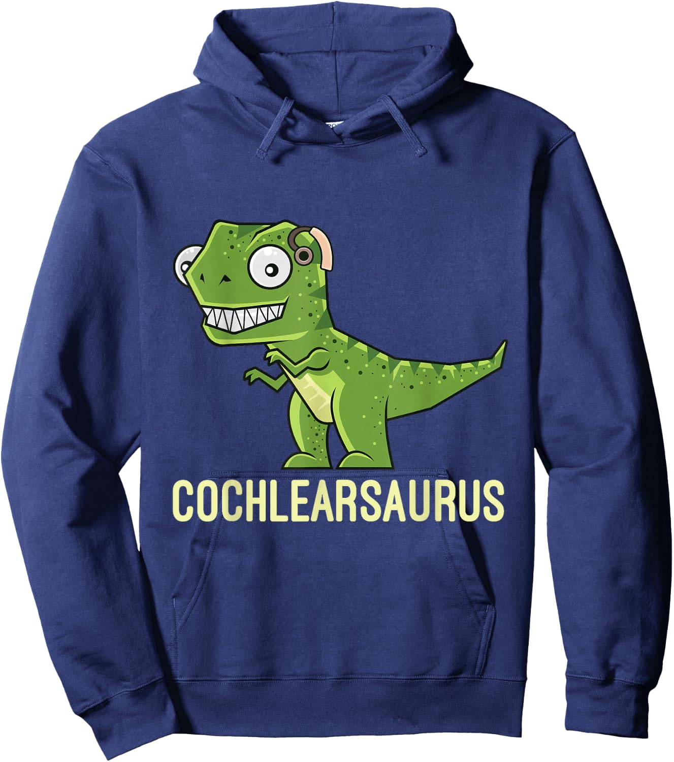 Cochlearsaurus | Cochlear Implant Gift Ideas Hoodie - Hoodie | Navy
