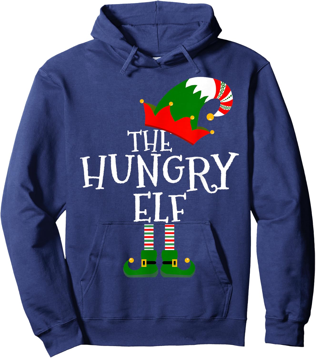 Funny The Hungry Elf Matching Family Group Gift Christmas Hoodie - Hoodie | Navy