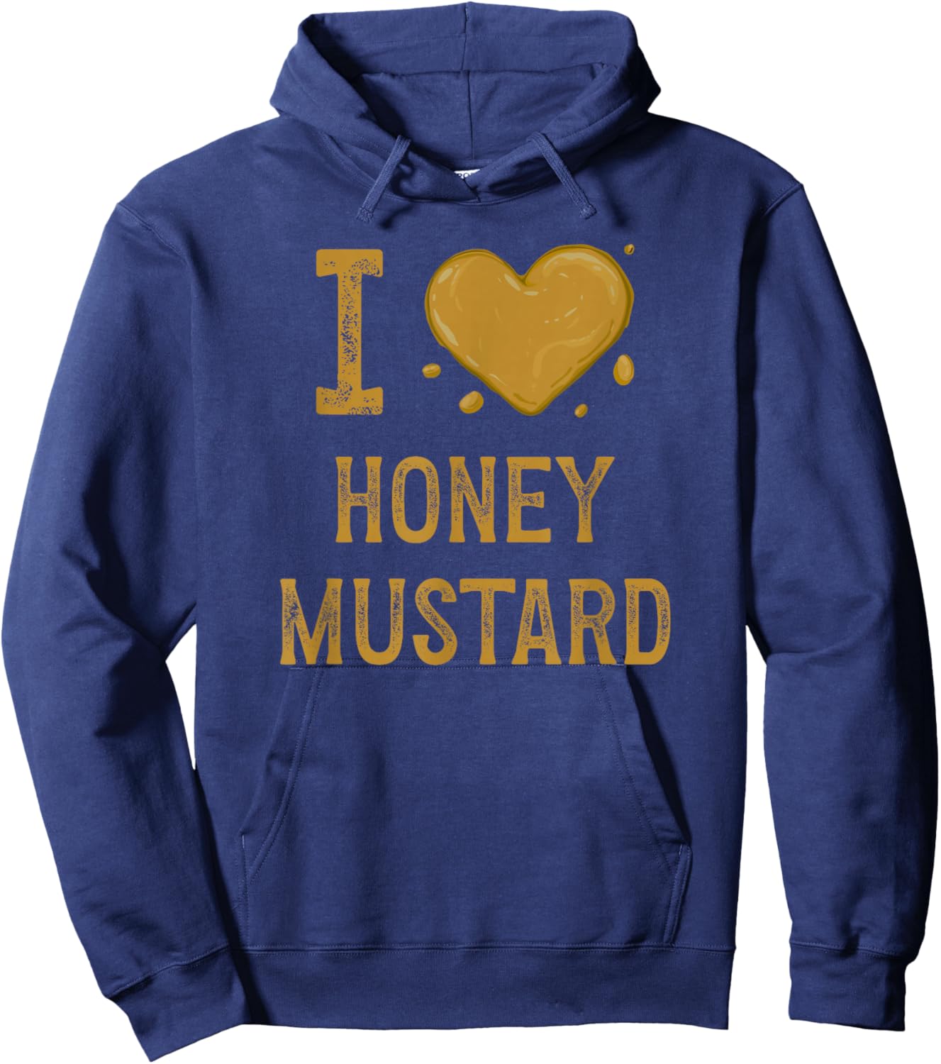 Funny I Love Honey Mustard Heart Hoodie - Hoodie | Navy