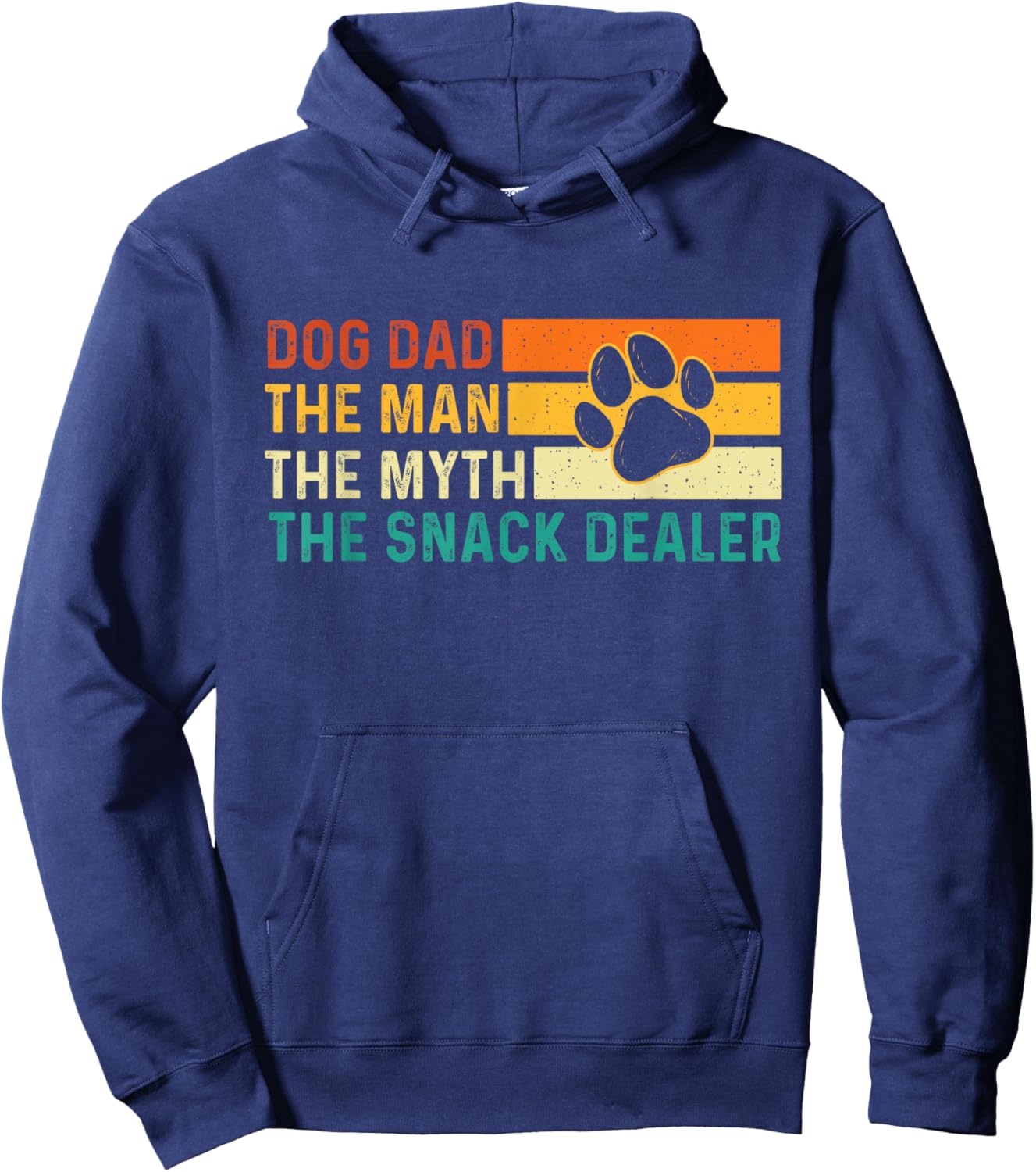 Dog Dad The Man The Myth The Snack Dealer - Dog Lover Hoodie - Hoodie | Navy