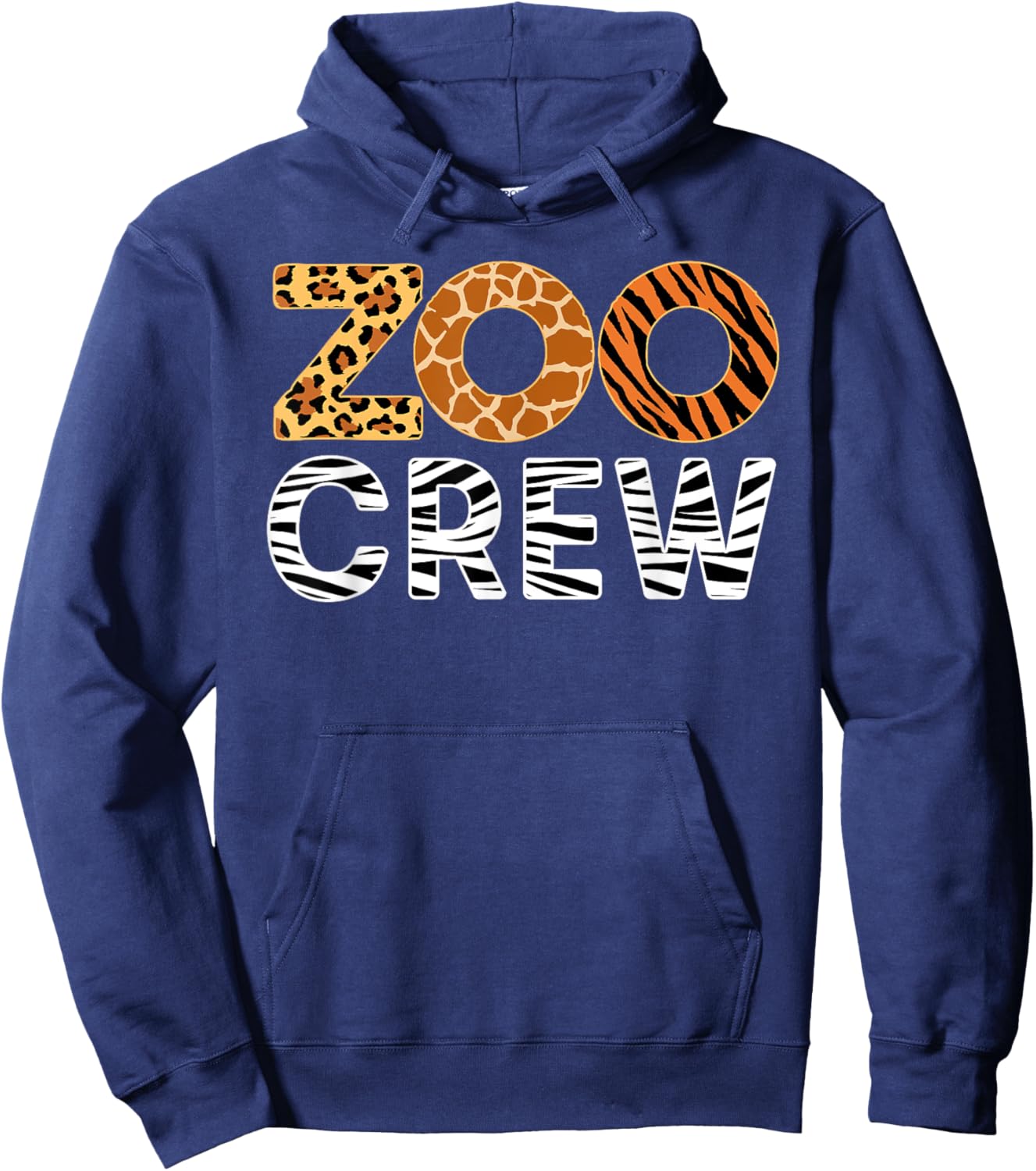 Zoo Crew Leopard Safari Animal Keeper Kids Group Matching Hoodie - Hoodie | Navy