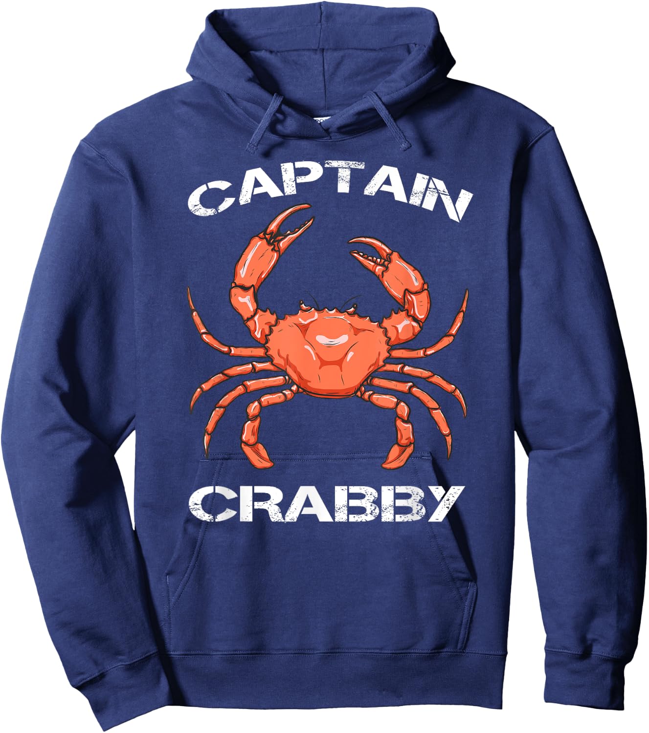 Captain Crabby | Funny Crabby Mood For Crab Lovers Gift Hoodie - Hoodie | Navy