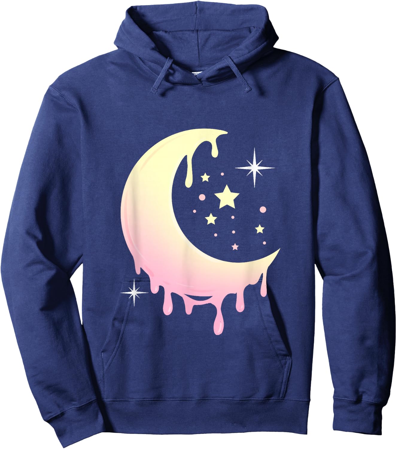 Pastel Moon Kawaii Pastel Goth Hoodie - Hoodie | Navy