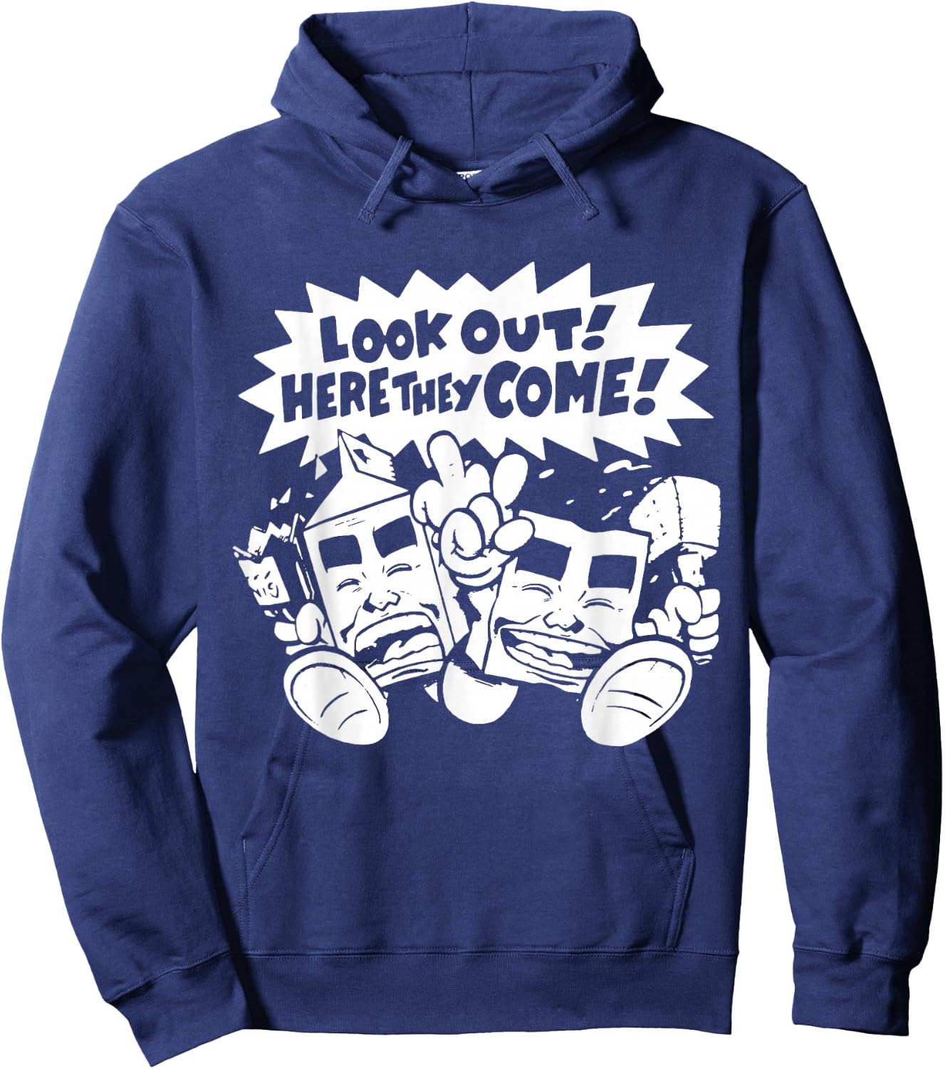 Black And White Love Milk & Cheese - Latest Thing Vaporwave Hoodie - Hoodie | Navy