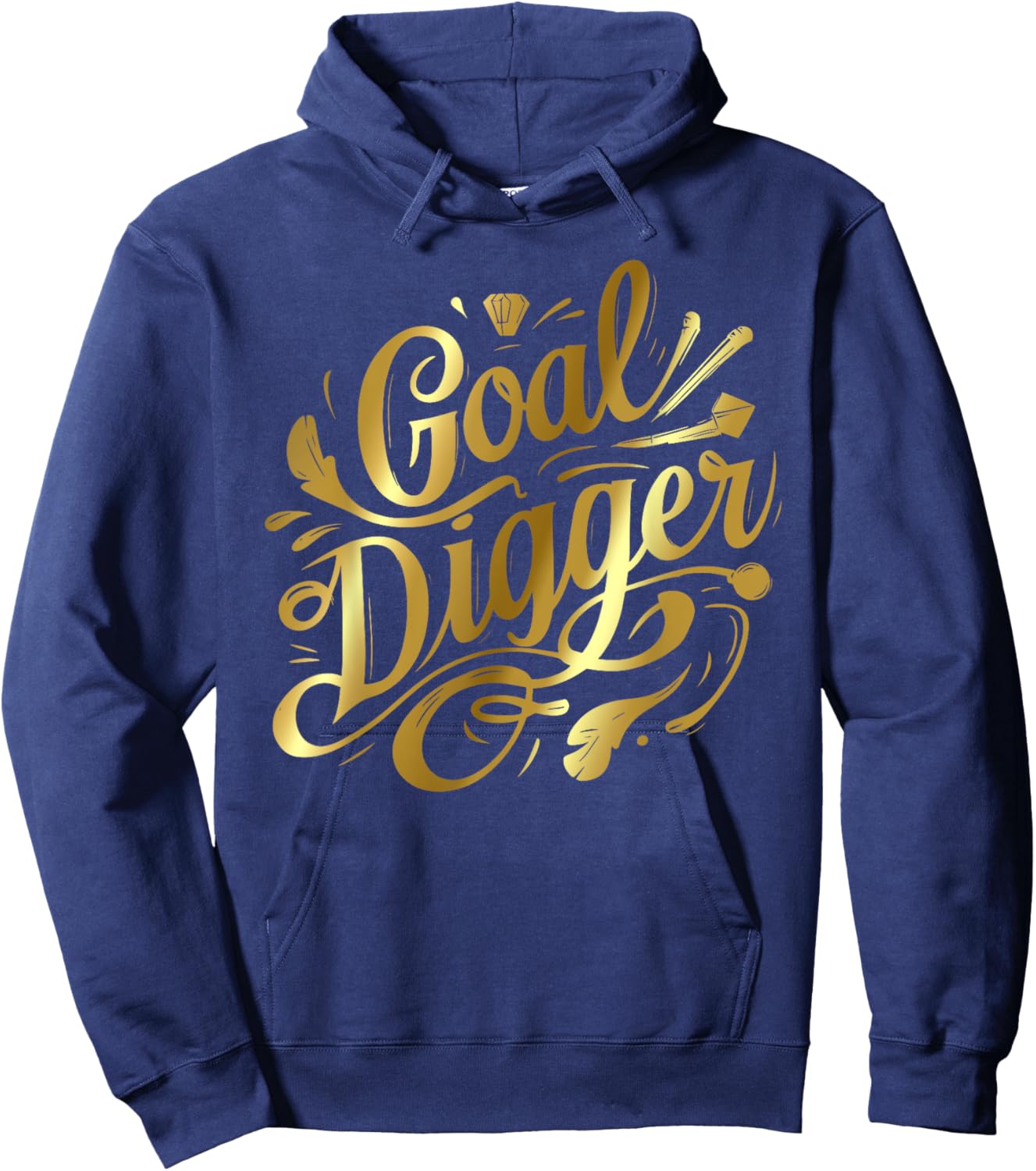 Goal Digger Women Female Inspirational Quote Hoodie - Hoodie | Navy
