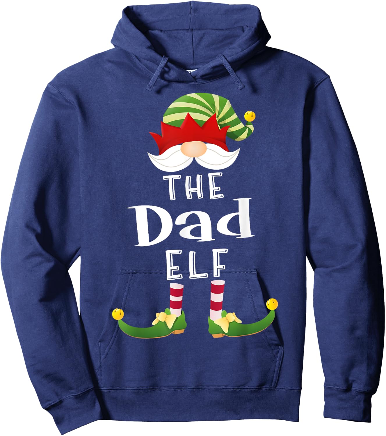 Dad Elf Group Christmas Funny Pajama Party Hoodie - Hoodie | Navy