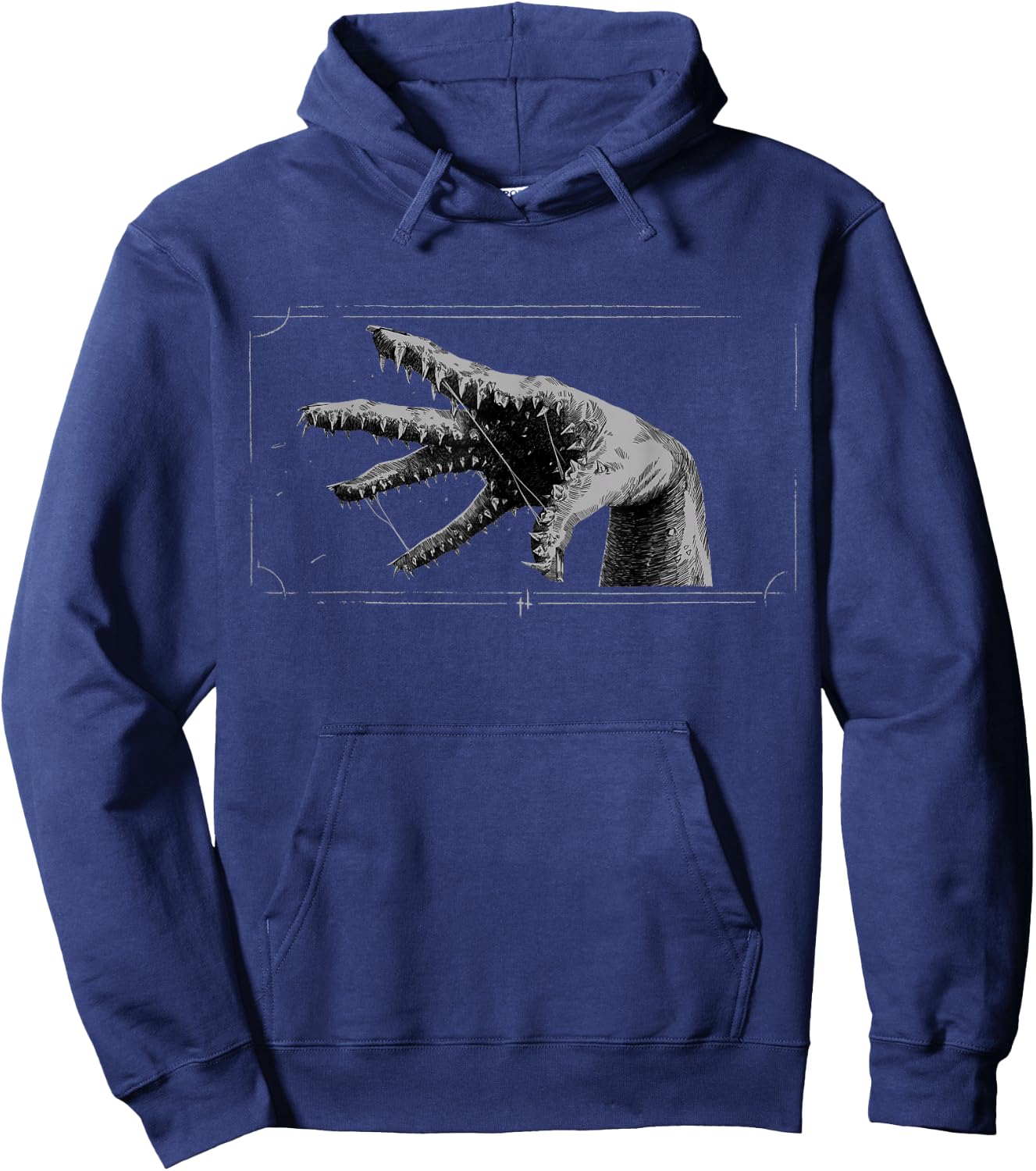 Hunt Showdown Boys -Adults Black Cotton Polyester Small Classic Fit Collarless Short Sleeve Classic Hunting Hoodie - Hoodie | Navy