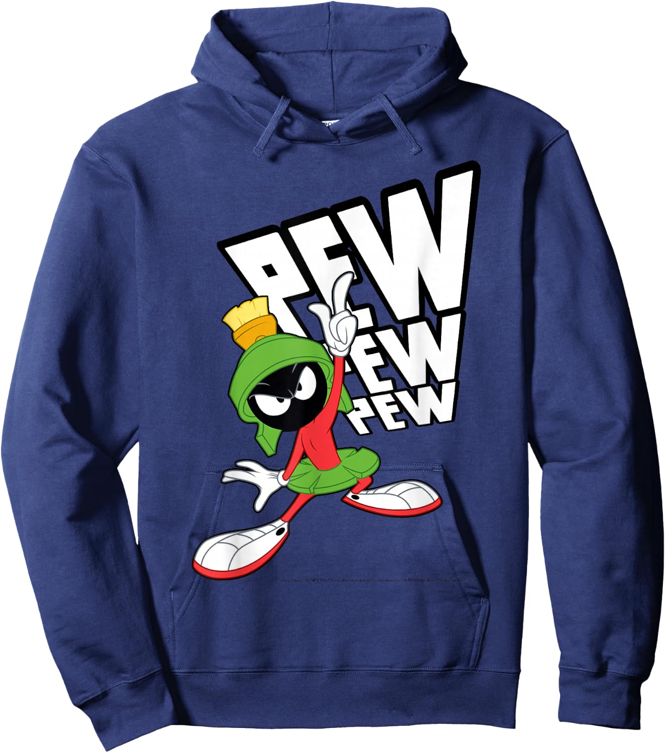 Looney Tunes Marvin The Martian Pew Pew Pew Small Hoodie - Hoodie | Navy
