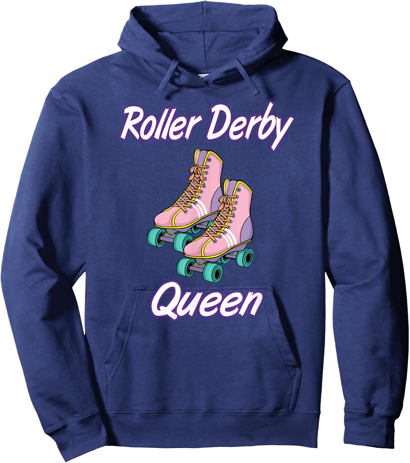 Funny Roller Derby Queen Roller Skates Gift Hoodie - Hoodie | Navy