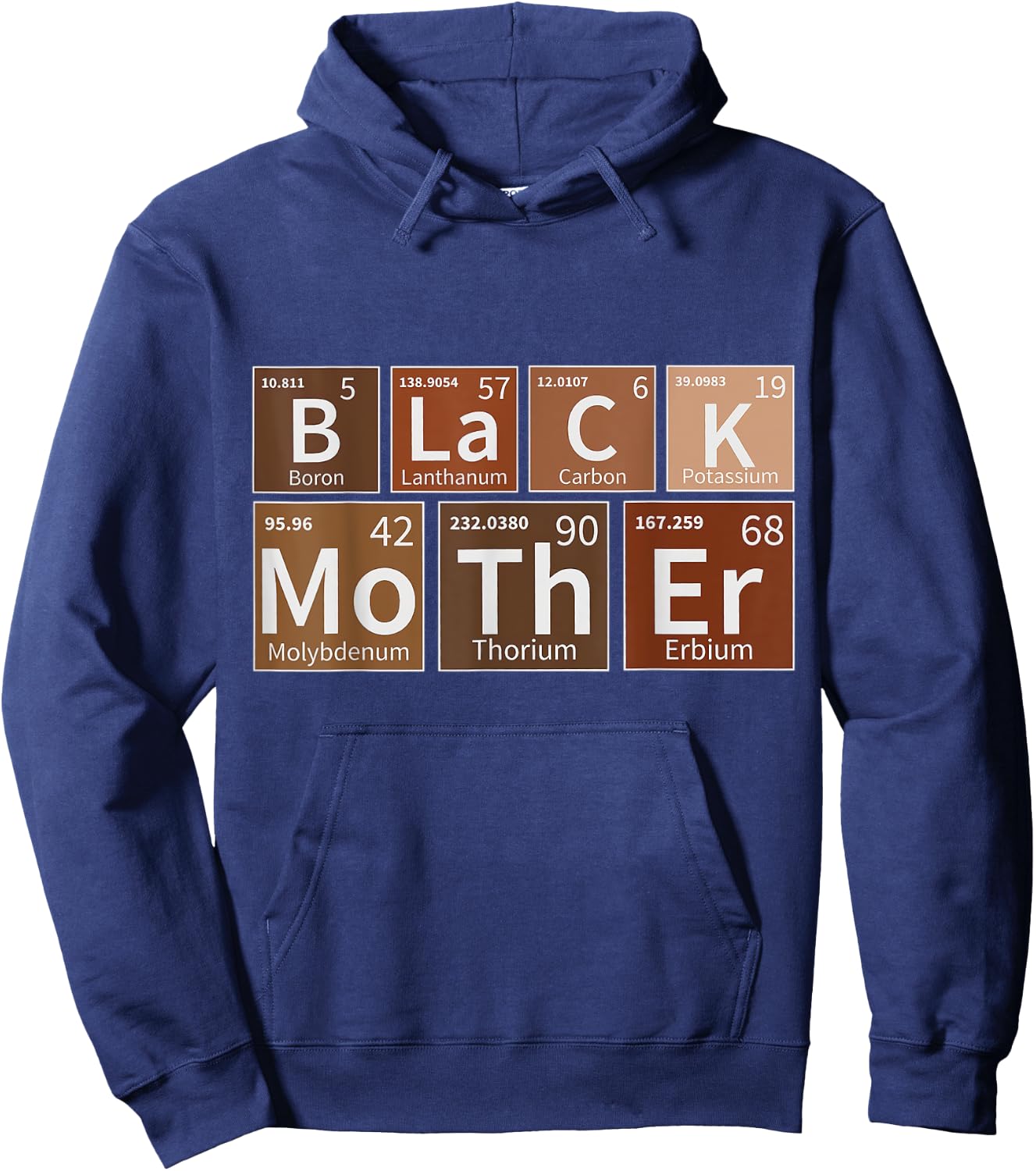 Melanin Black Mother Periodic Table African American Mom Hoodie - Hoodie | Navy