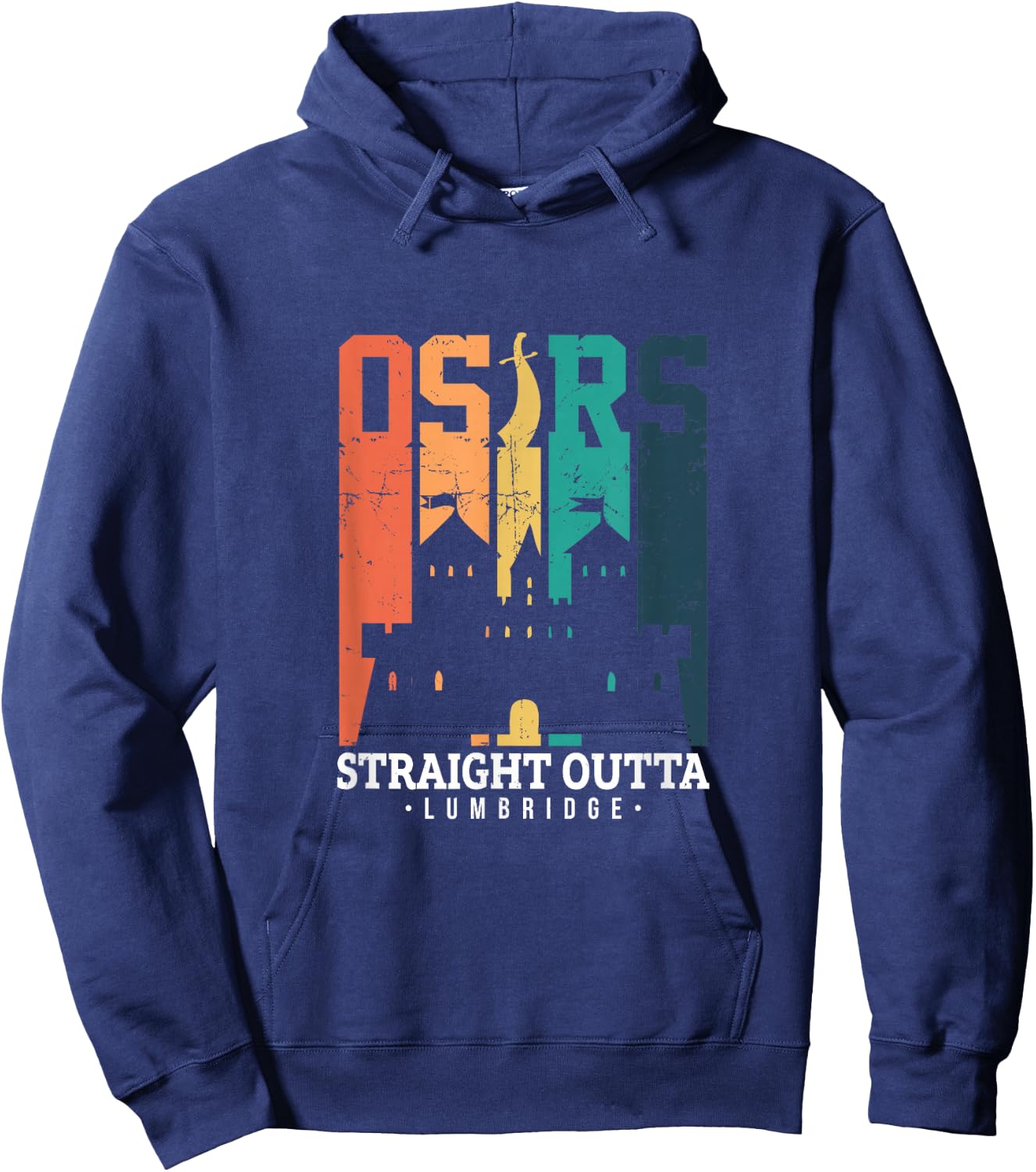 KP e-commerce Women's Straight Outta Lumbridge Gaming , Black, Small Hoodie - Hoodie | Navy