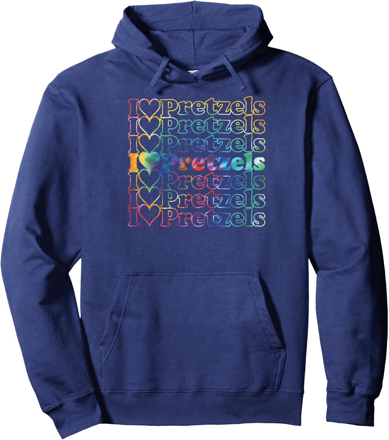 Pretzels Tie Dye Cool Vintage Inspired Hoodie - Hoodie | Navy