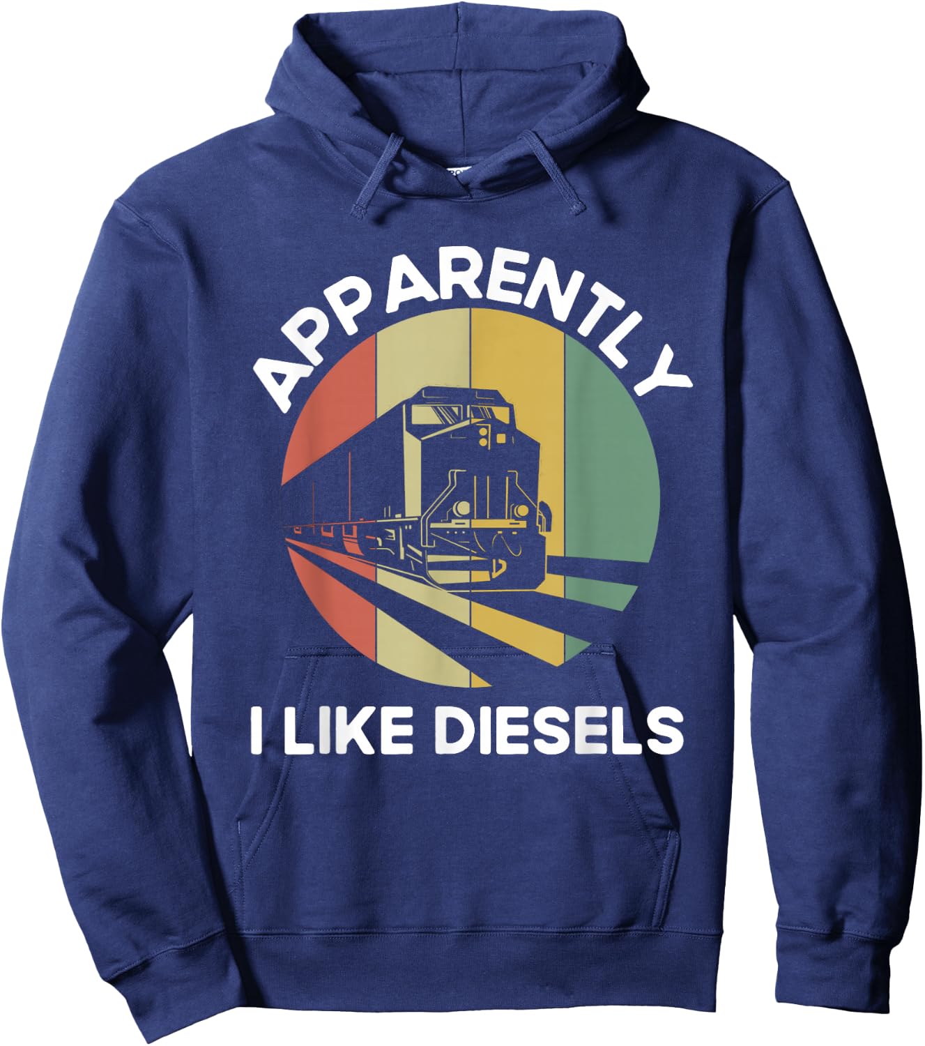 Diesel Locomotive Retro Model Train Enthusiasts Diesel Train Hoodie - Hoodie | Navy