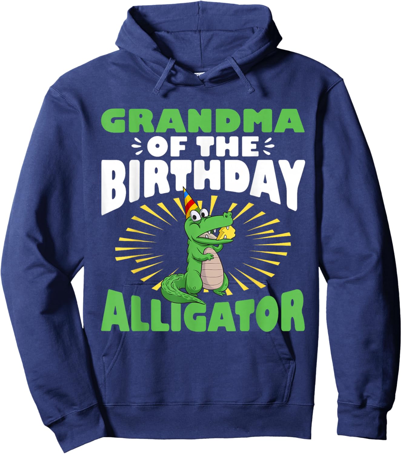 Alligator Birthday Crocodile Alligator Grandma Hoodie - Hoodie | Navy