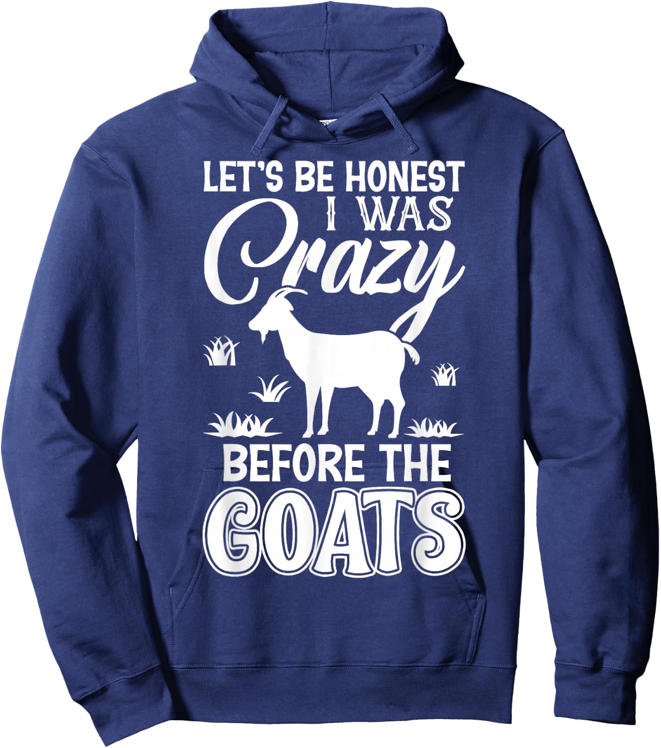 Let's Be Honest I Was Crazy Before The Goats Awesome Gift Hoodie - Hoodie | Navy