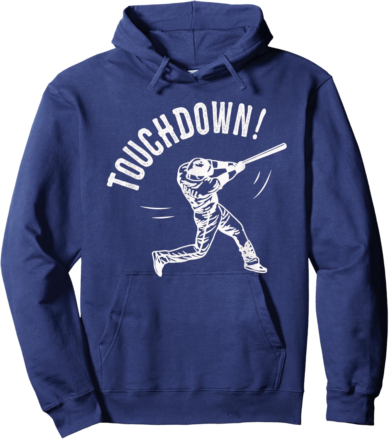 Touchdown Baseball Funny Hoodie - Hoodie | Navy