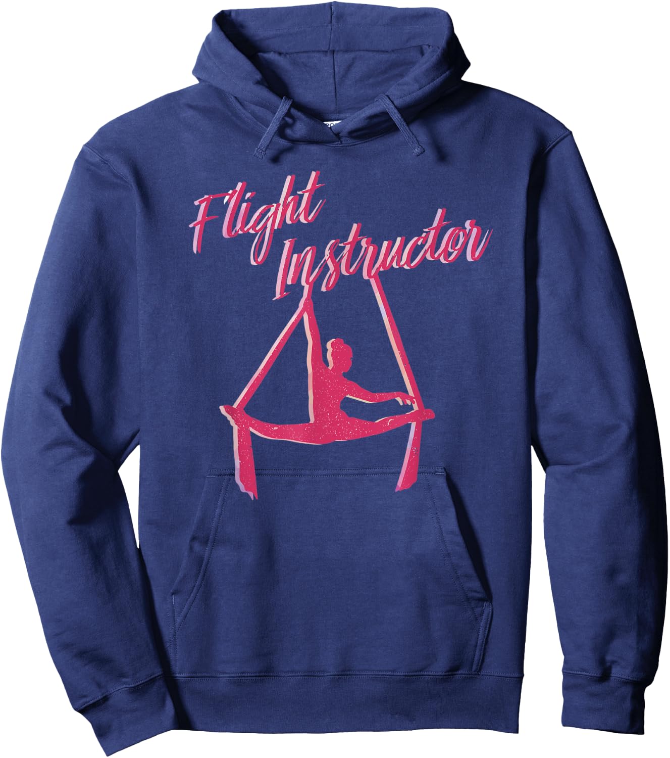 Flight Instructor Aerial SIlks Circus Yoga Hoodie - Hoodie | Navy