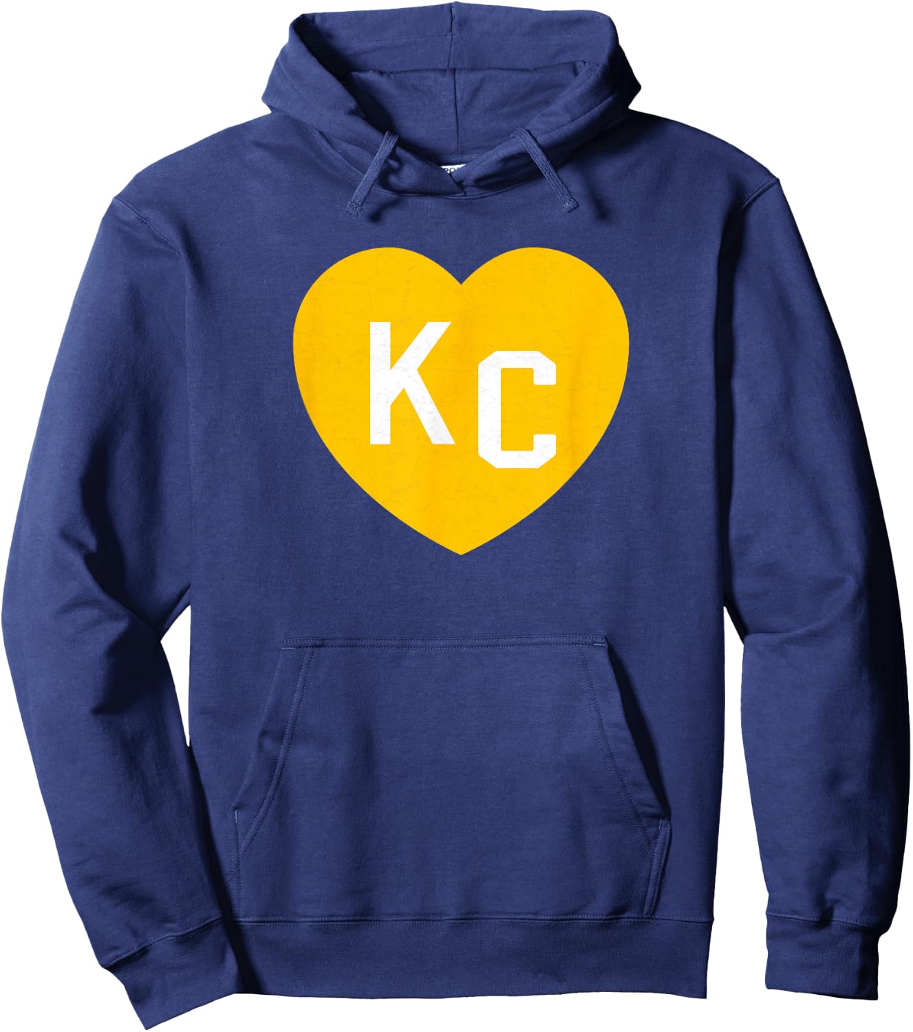 Hearts Red Kansas City Kc Heart Love KC Initials Red Yellow Hoodie - Hoodie | Navy