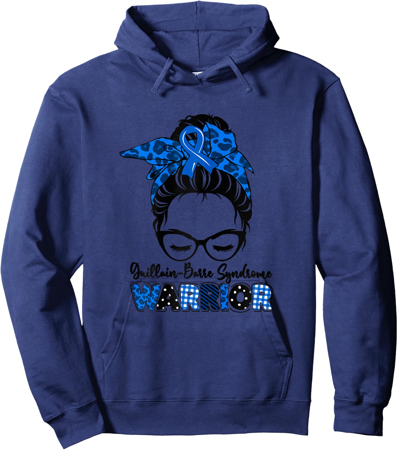 dPX3 Guillain Barre Syndrome Awareness Month Warrior Hoodie - Hoodie | Navy
