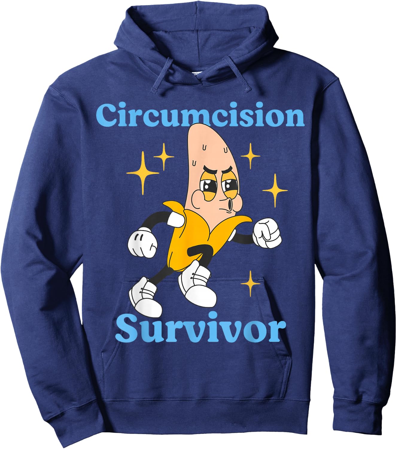 Retro Circumcision Survivor Funny Adult Humor Religious Hoodie - Hoodie | Navy