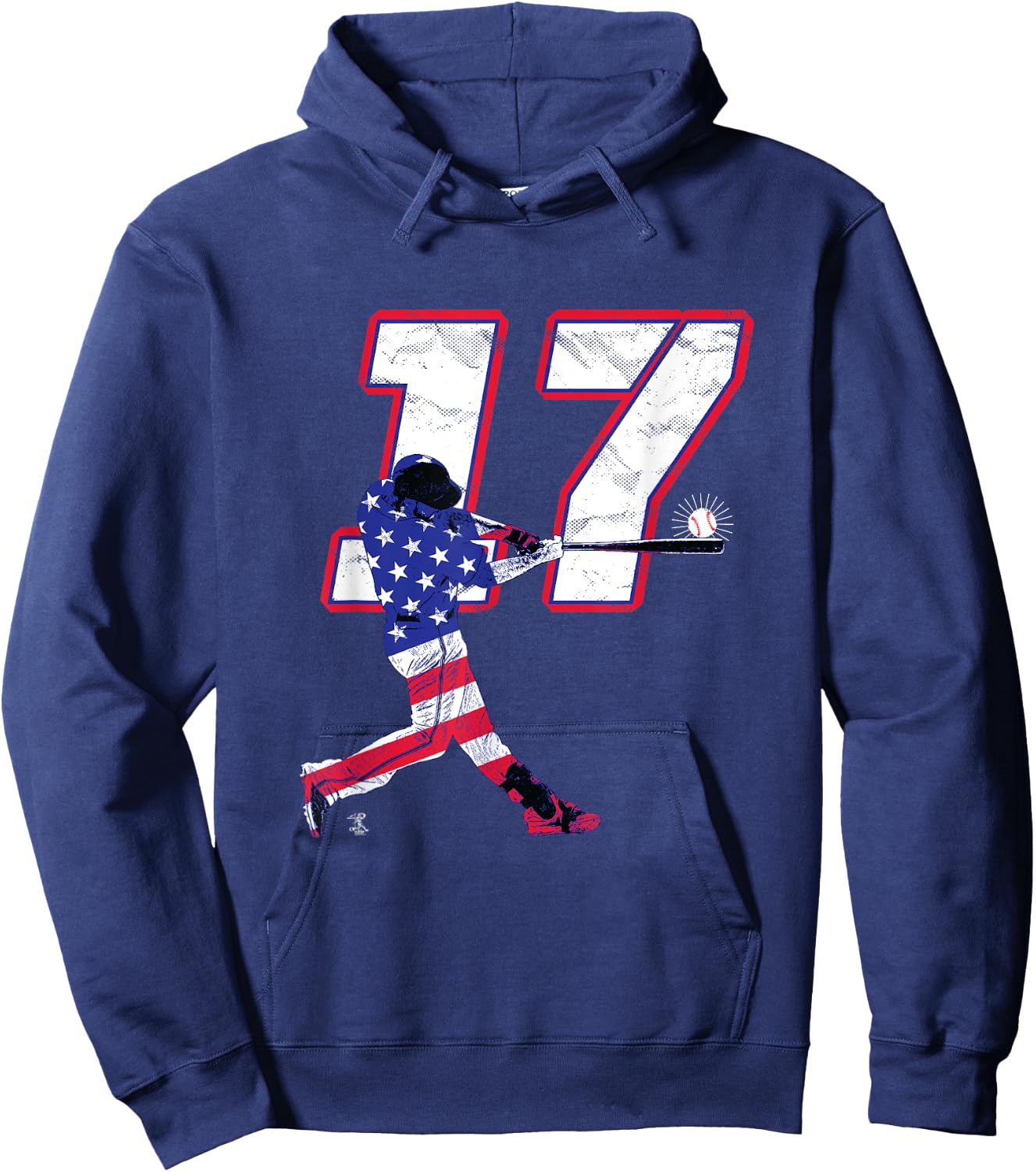 Rhys Hoskins Flag Silhouette Gameday Hoodie - Hoodie | Navy