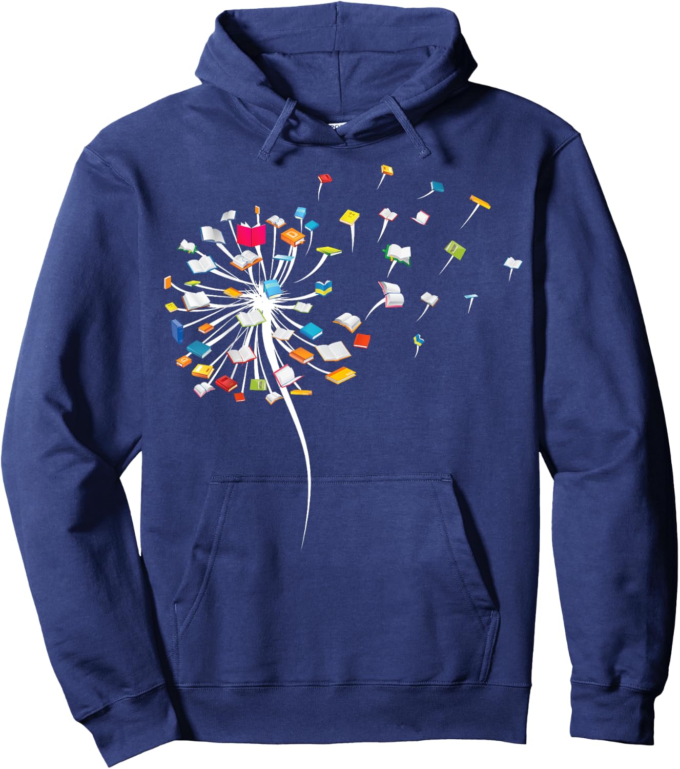 Funny Dandelion Books Gift Reading Lover Women Girls Small Hoodie - Hoodie | Navy