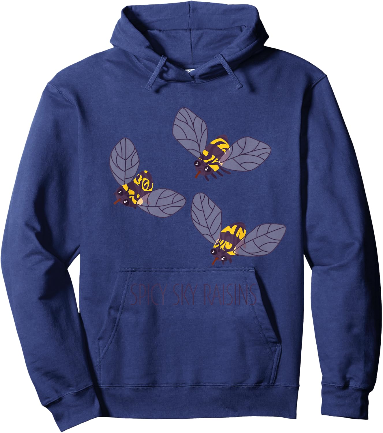 Spicy Sky Raisins Funny Bee Bees Wasp Pollinate Hoodie - Hoodie | Navy
