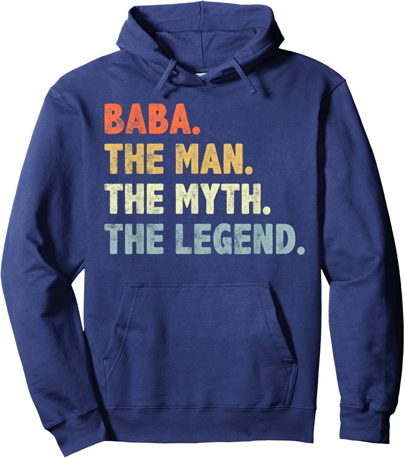 Baba The Man Myth Legend Father’s day Gift Papa Grandpa Hoodie - Hoodie | Navy