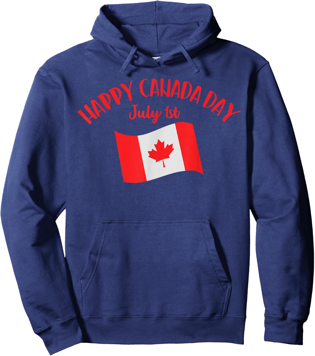 Happy Canada Day Shirt Funny Canadian Flag Maple Patriotic Hoodie - Hoodie | Navy