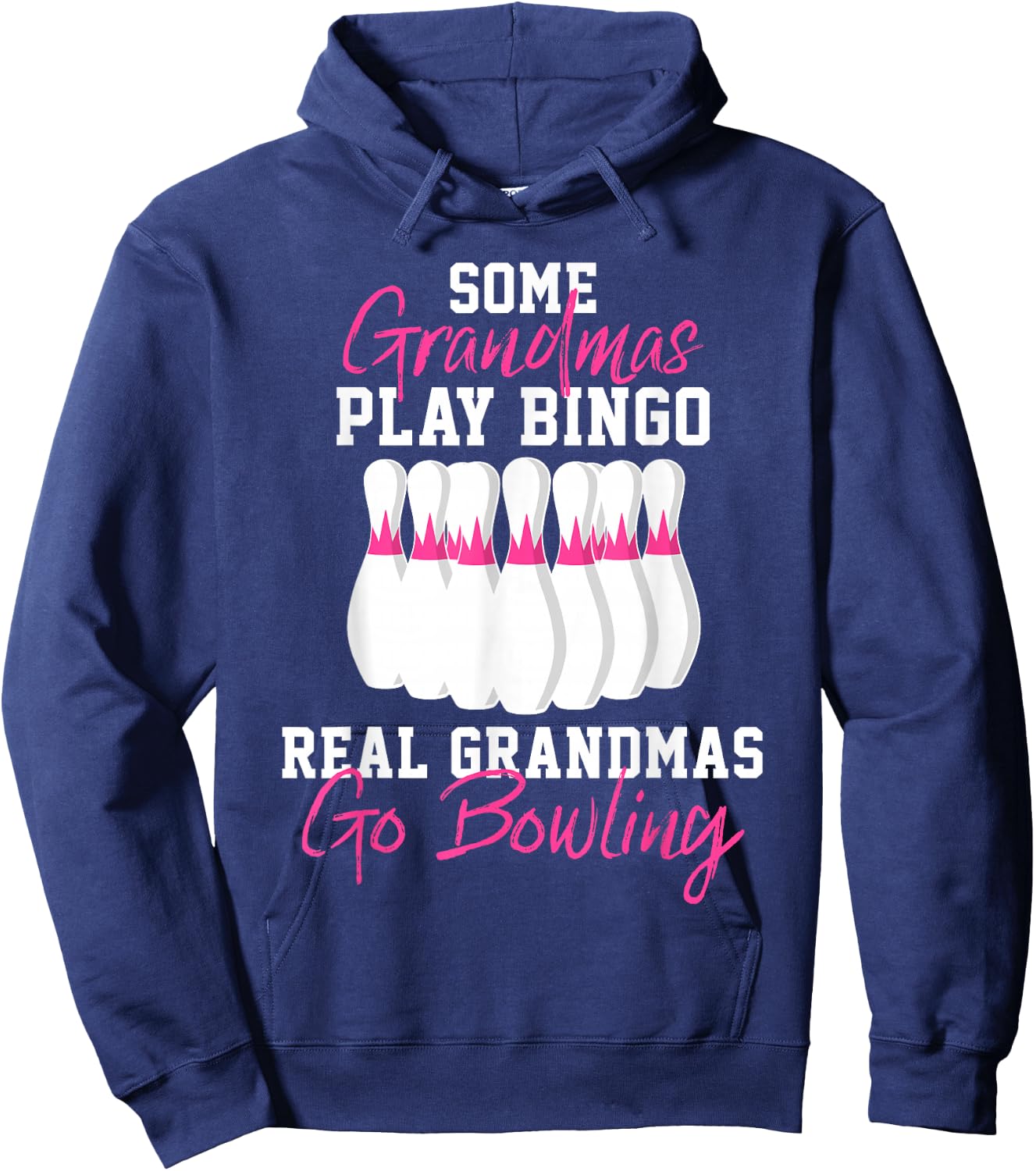 Funny Bowling Gift Grandma Hoodie - Hoodie | Navy