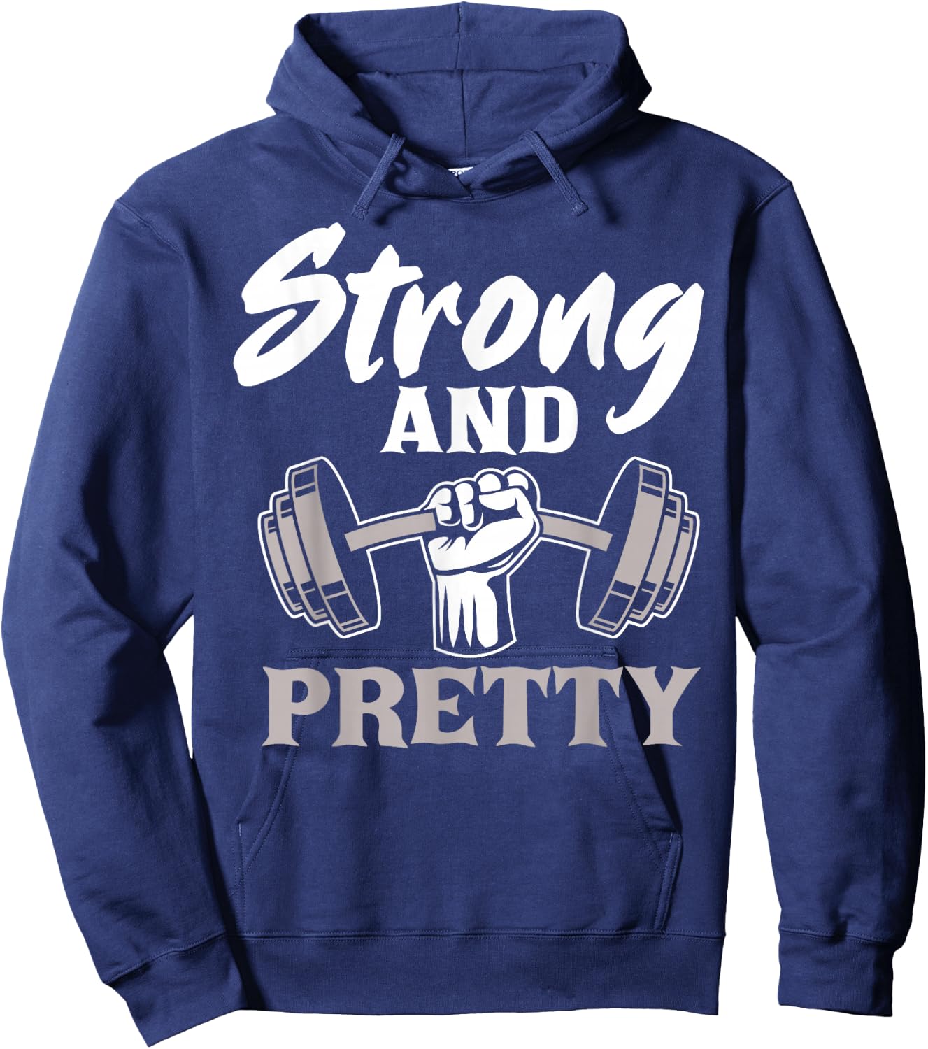 Strong And Pretty Gym Fitness Sports Bodybuilding Hoodie - Hoodie | Navy