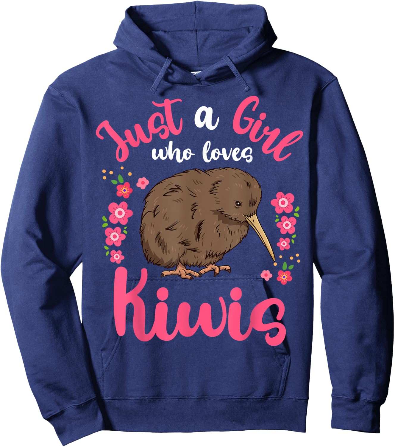Kiwi Bird Just a Girl Who Loves Kiwis Hoodie - Hoodie | Navy