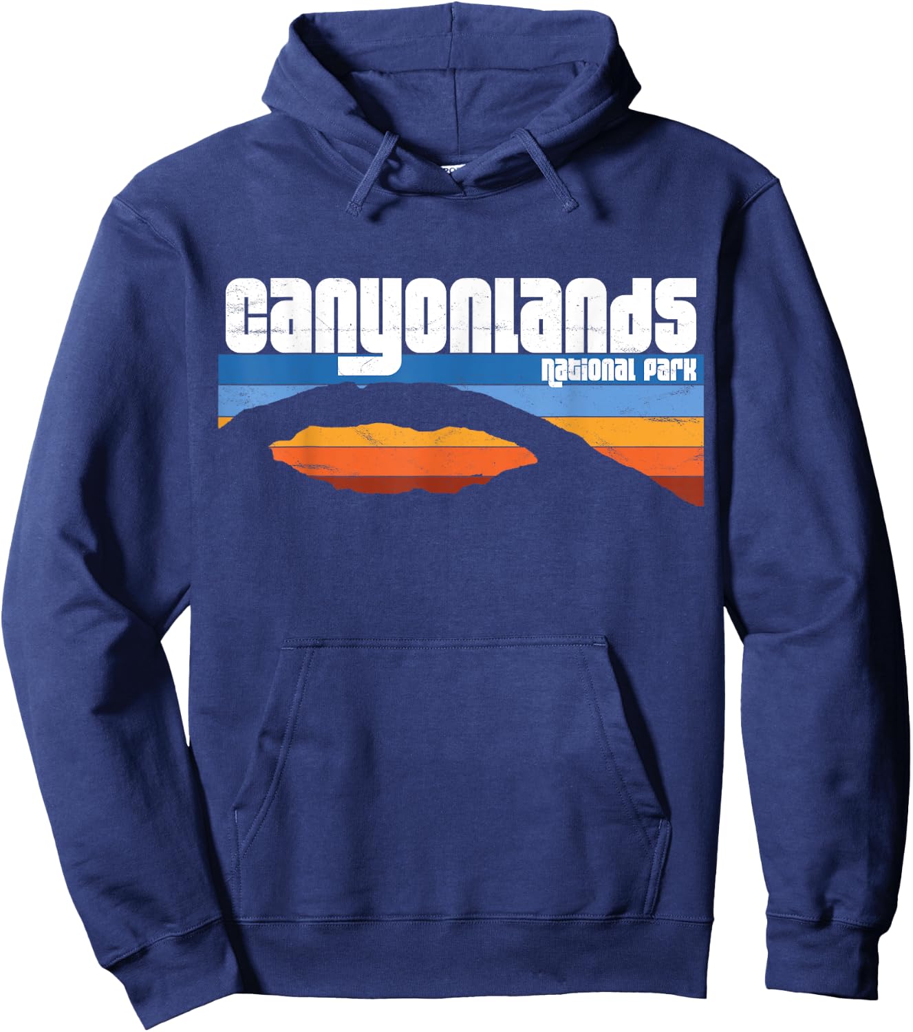 Retro Canyonlands National Park Moab Utah Vacation UT Hoodie - Hoodie | Navy