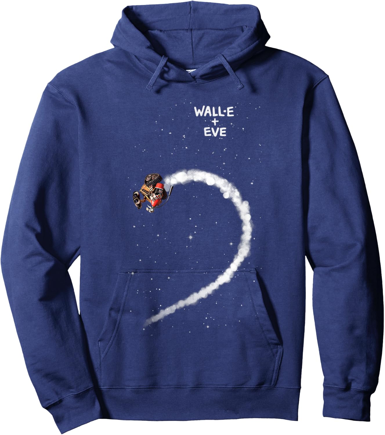 Disney Pixar Wall-E + EVE Left Half Heart Couples Hoodie - Hoodie | Navy