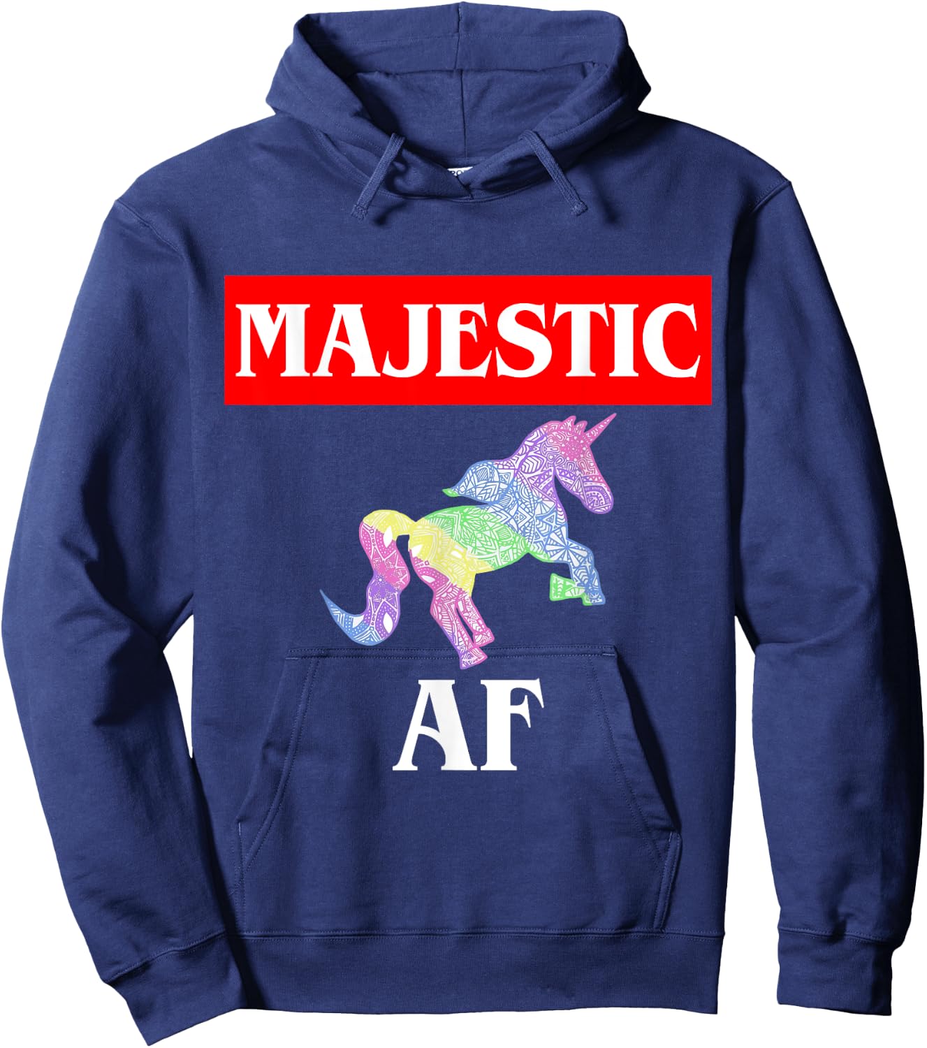 Majestic AF Unicorn Hoodie - Hoodie | Navy
