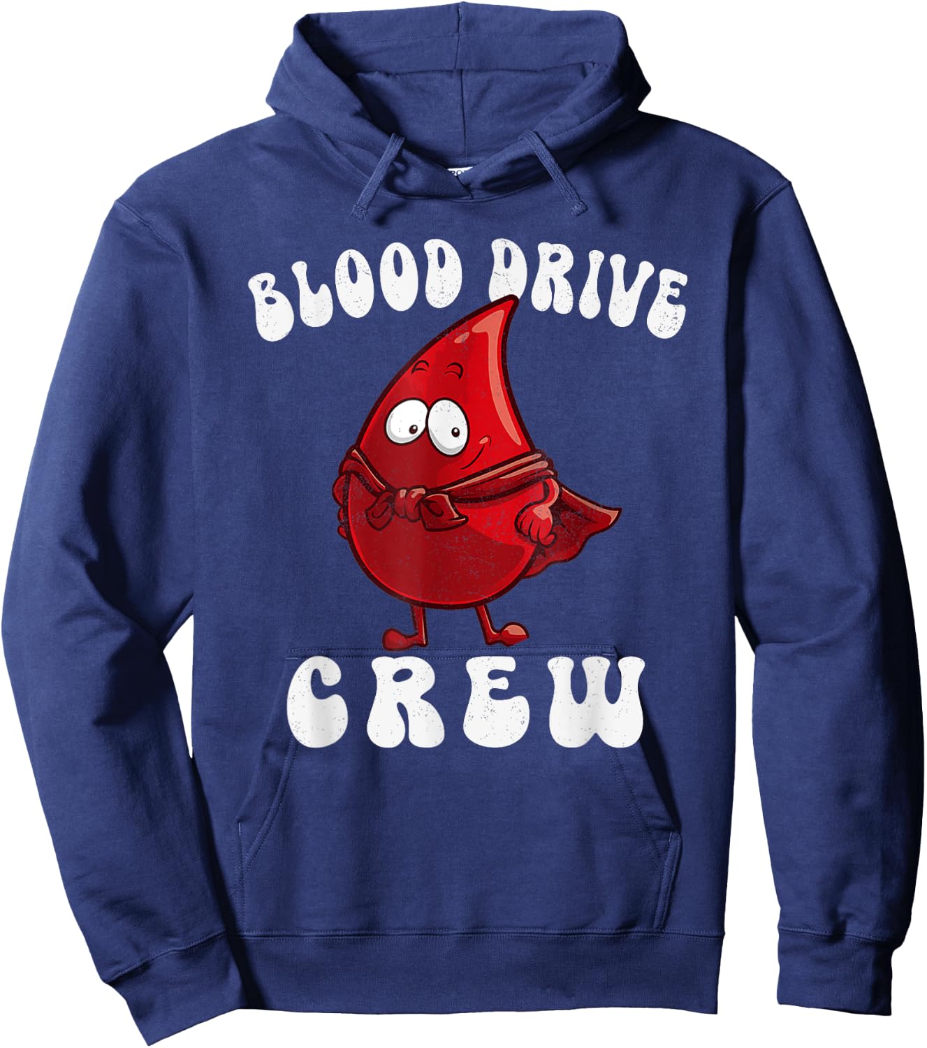 Blood Drive Crew Cute Blood Donor Phlebotomy Drop Of Blood Hoodie - Hoodie | Navy