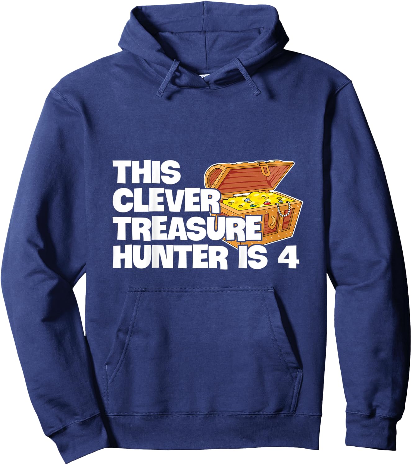 Kids Treasure Hunting Design for your 4 year old Treasure Hunter Hoodie - Hoodie | Navy