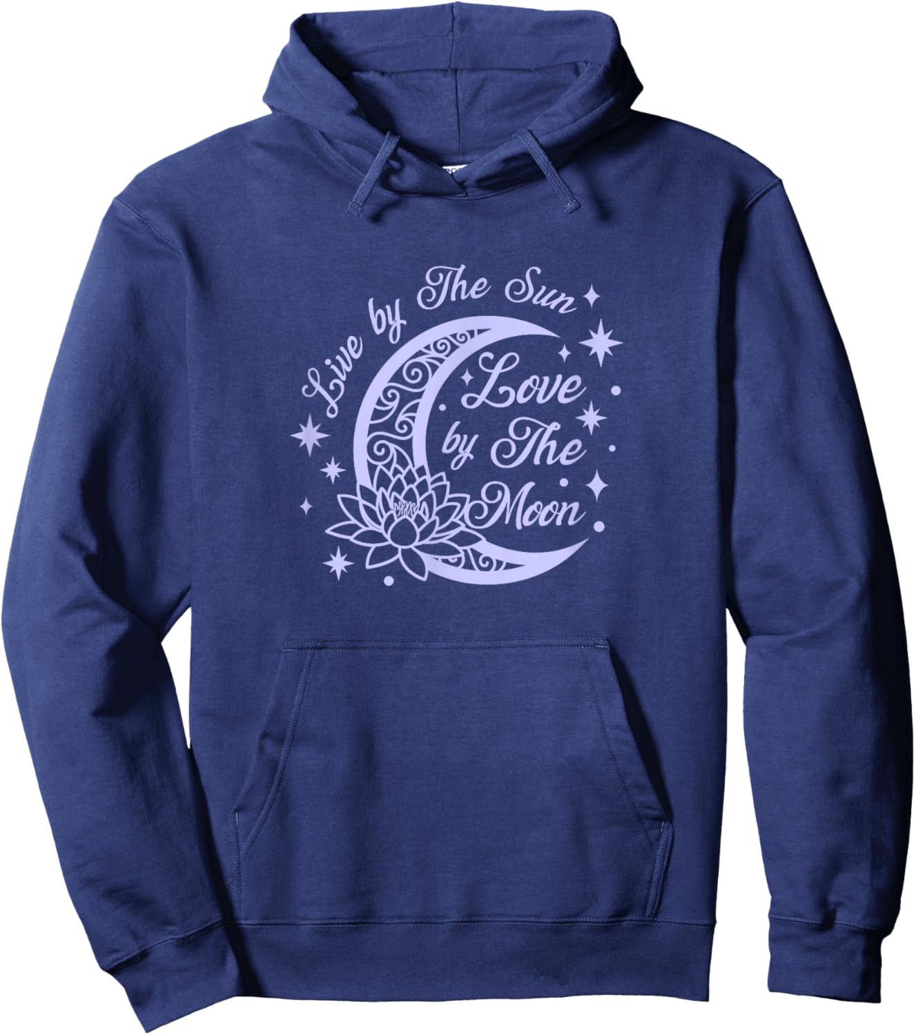 Live by The Sun Love by The Moon cool celestial design Hoodie - Hoodie | Navy
