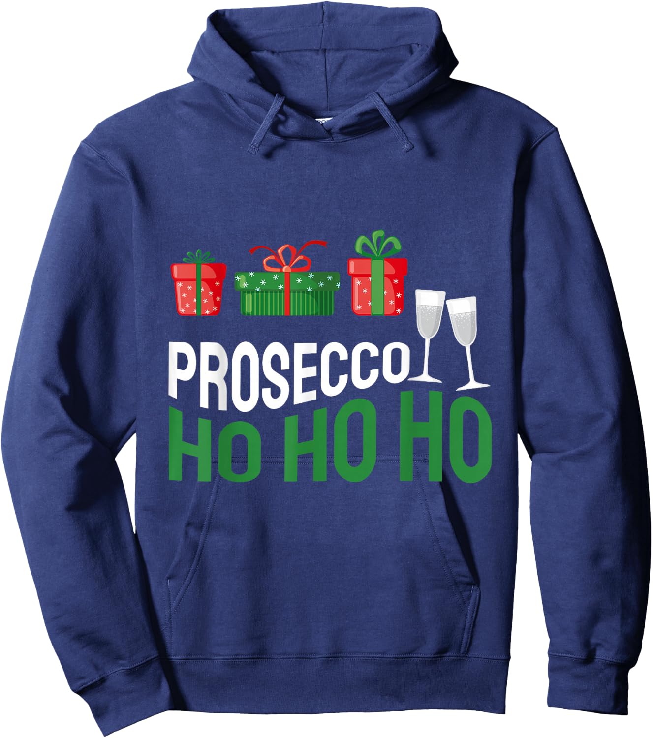 Prosecco Ho Ho Ho Christmas Hoodie - Hoodie | Navy