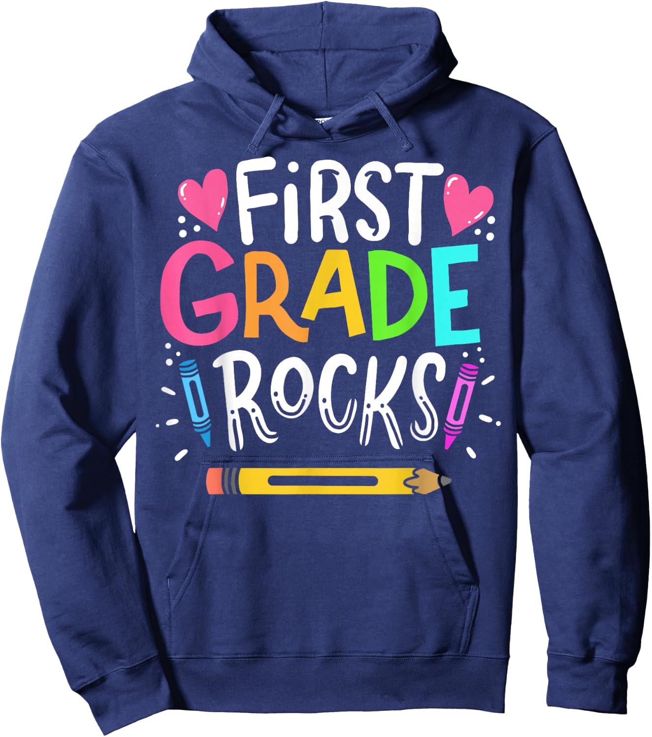 1st Grade Teacher Hoodie - Hoodie | Navy