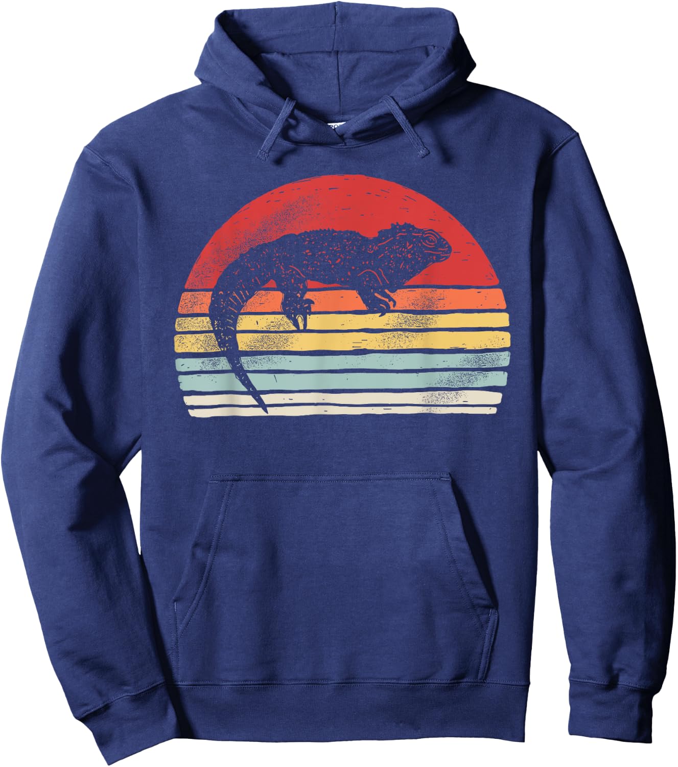 Vintage Retro Tuatara Hoodie - Hoodie | Navy