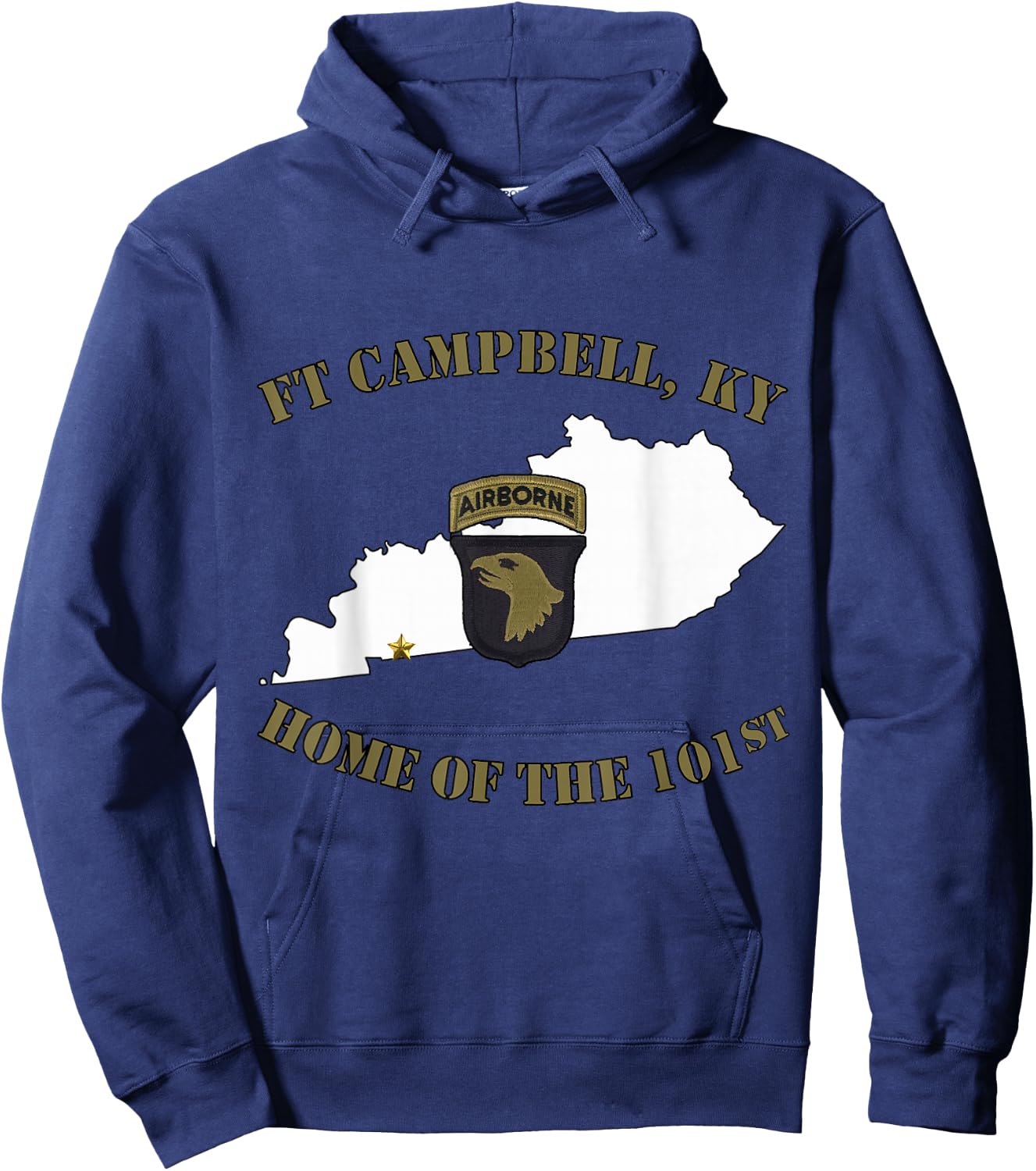 Fort Campbell Army Base-OD Design-Hopkinsville KY design Hoodie - Hoodie | Navy