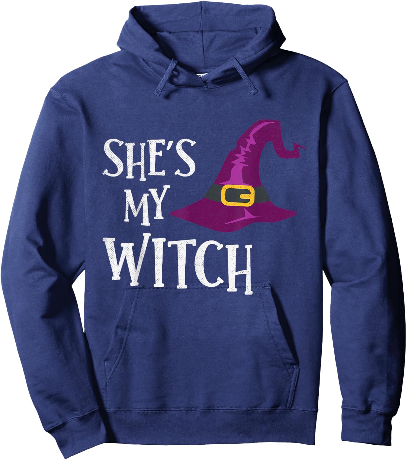 She's My Witch Funny Halloween Costume Hoodie - Hoodie | Navy