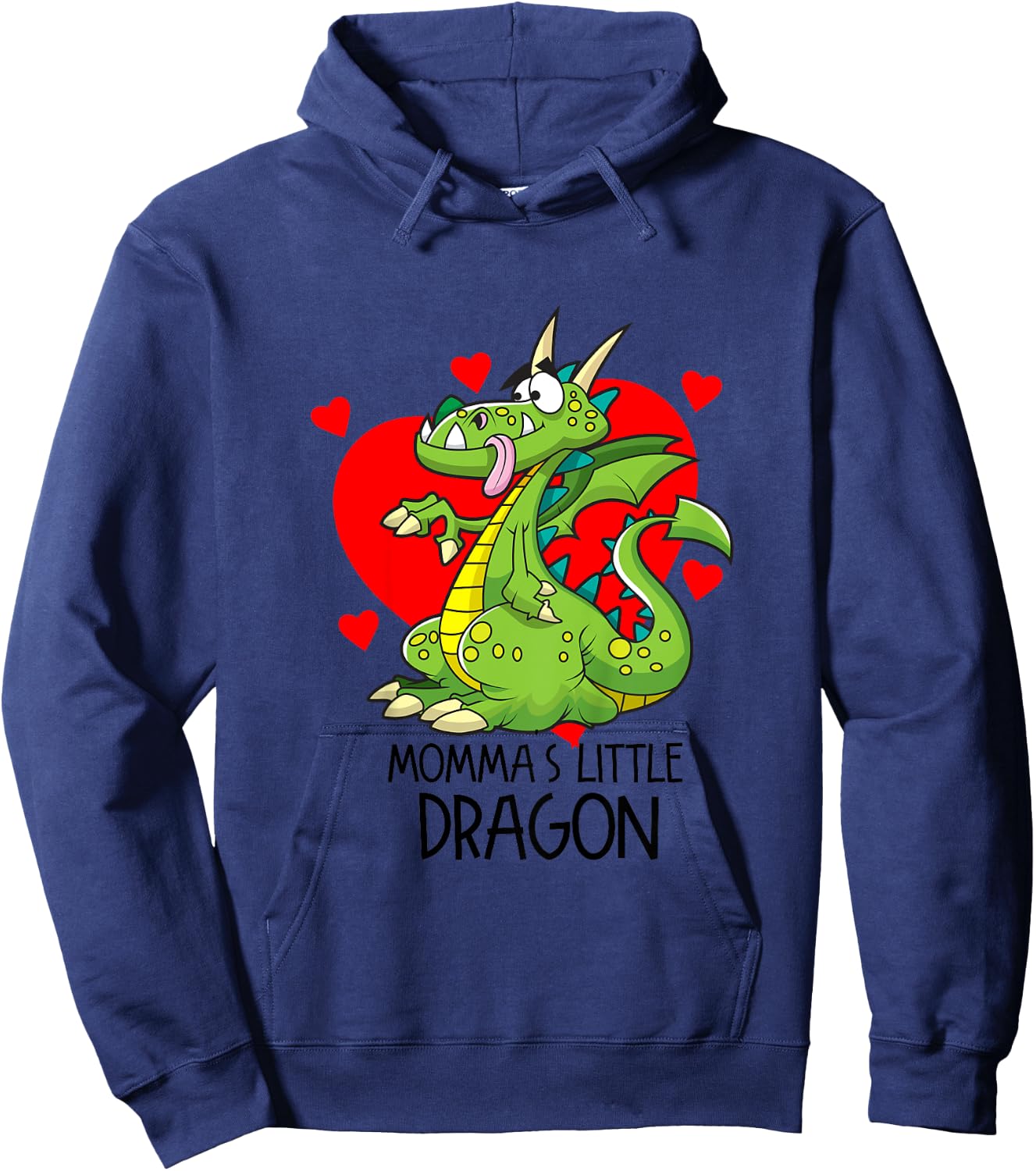 Kids Momma's Little Dragon Boys And Girls Dragon Graphic Hoodie - Hoodie | Navy