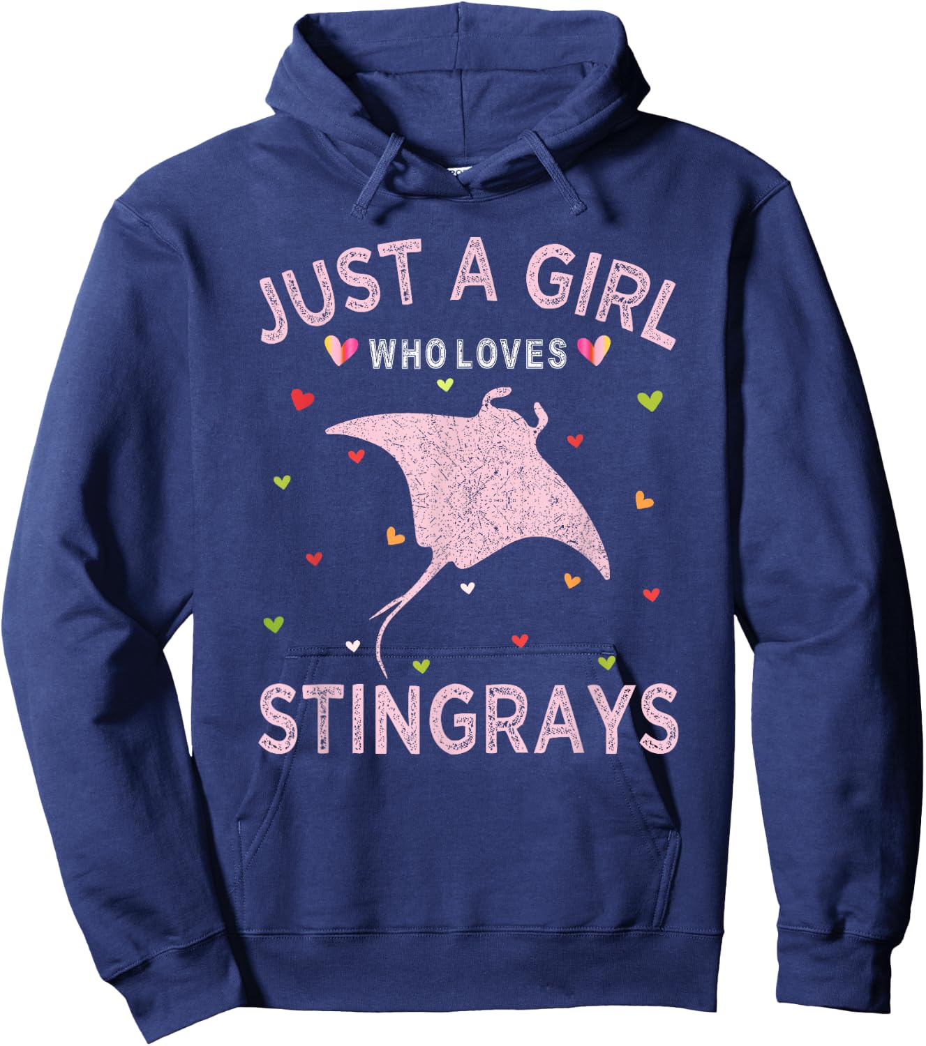 Stingray Lover Women Just A Girl Who Loves Stingrays Hoodie - Hoodie | Navy