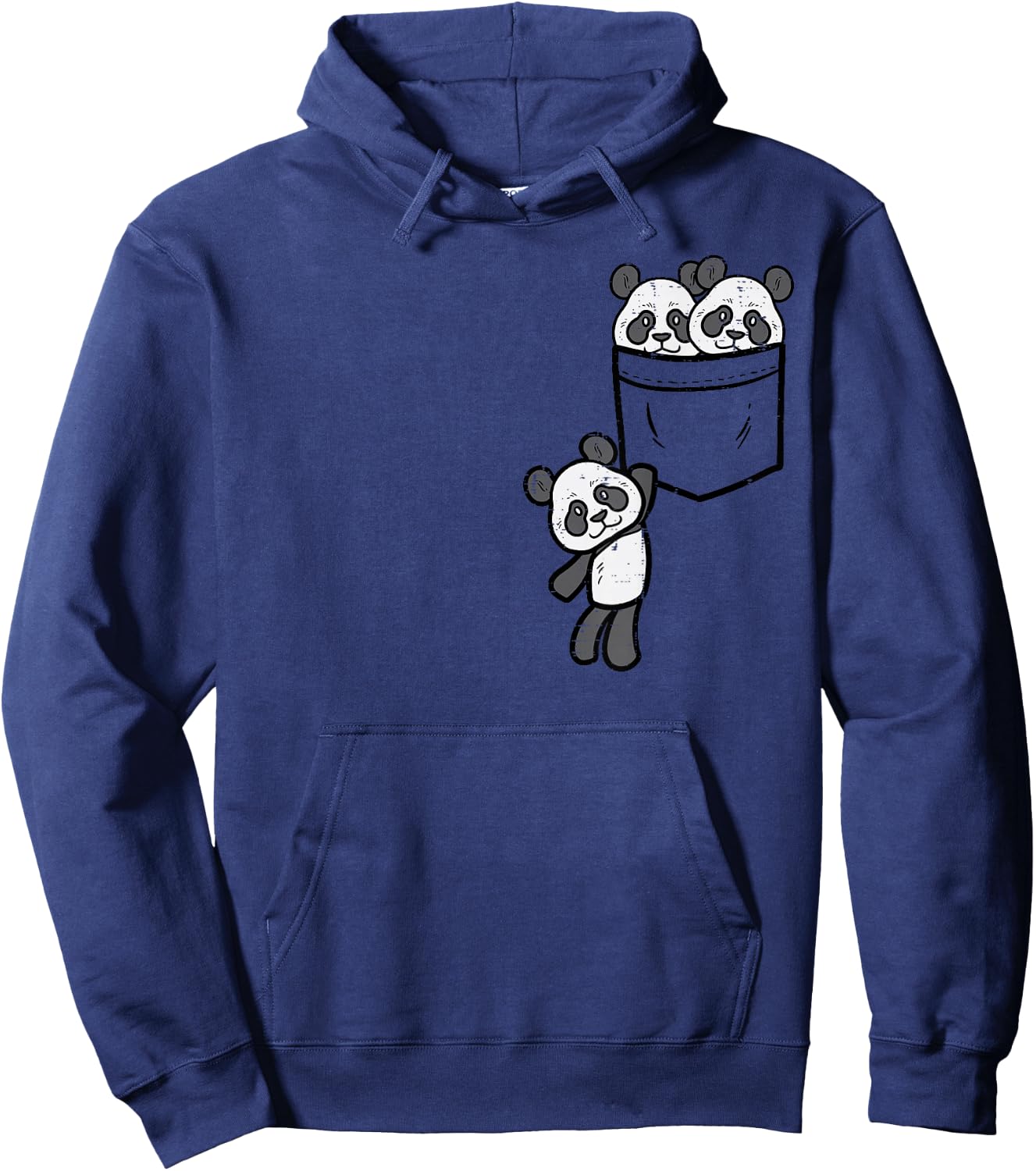 Pocket Pandas Cute Bear Animal Lover Men Women Kids Gift Hoodie - Hoodie | Navy