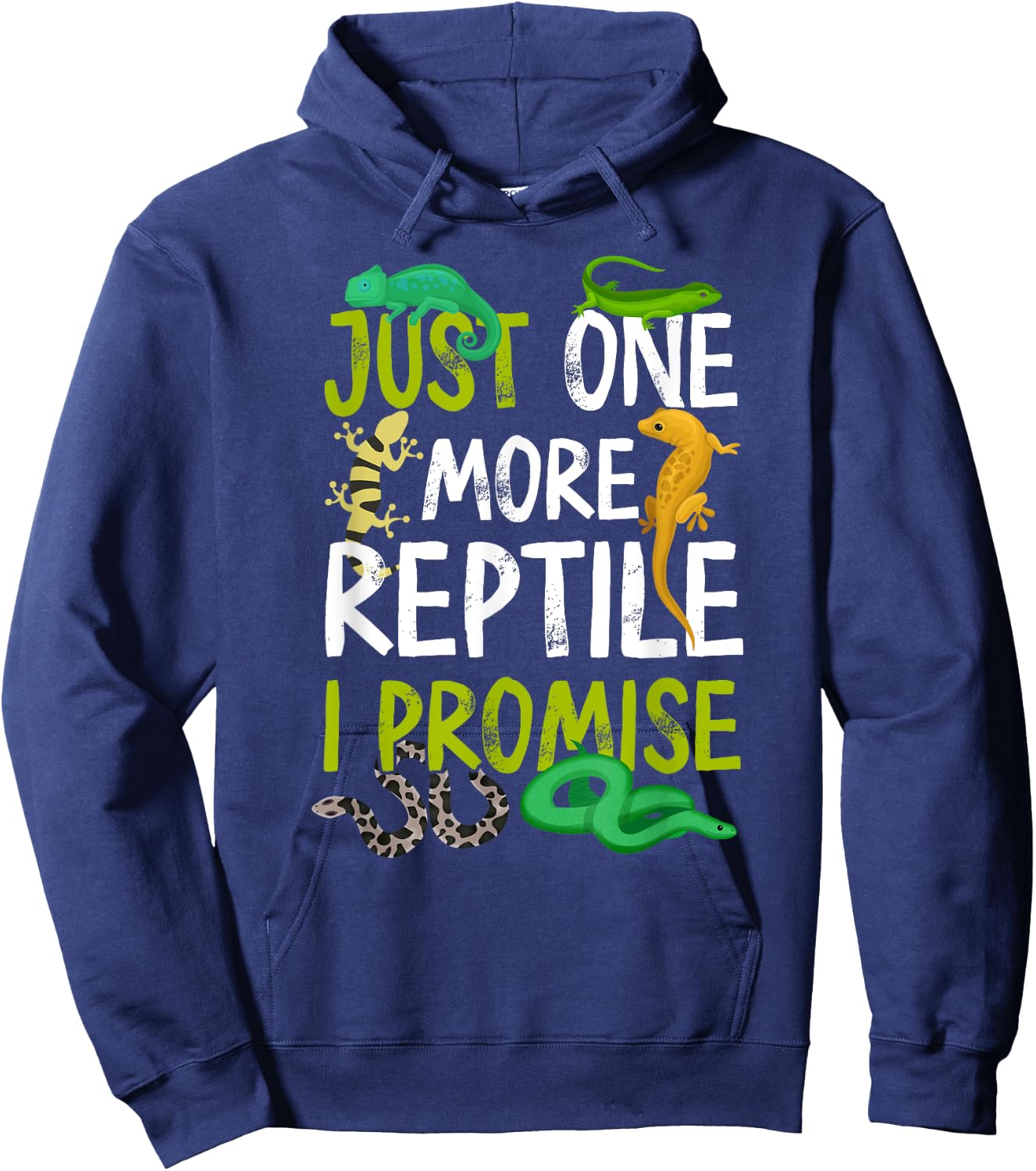 Just One More Reptile I Promise Snake Lizard Gecko Hoodie - Hoodie | Navy