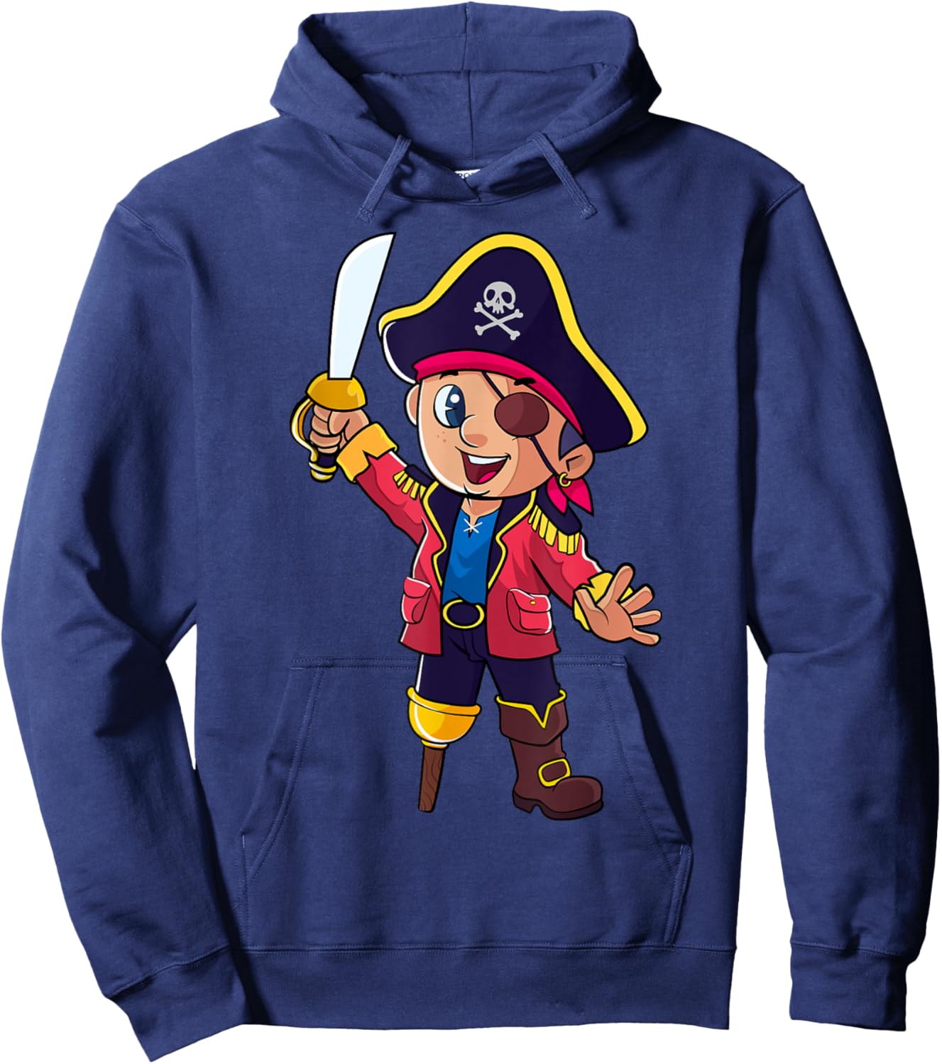Pirate Captain Kids Boys Toddlers Birthday Themed Party Hoodie - Hoodie | Navy