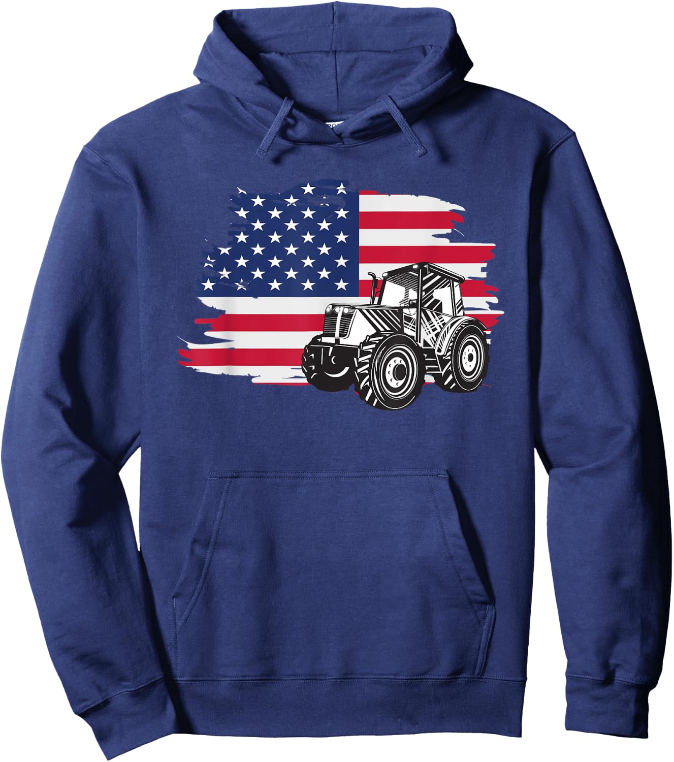 American Farmer US Flag - Farmer & Farming Gift Hoodie - Hoodie | Navy